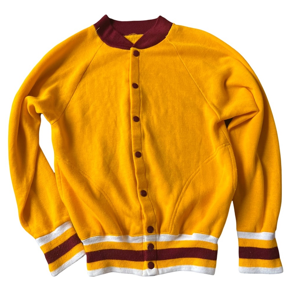 Vintage Button Up College Style Jacket Mens Med